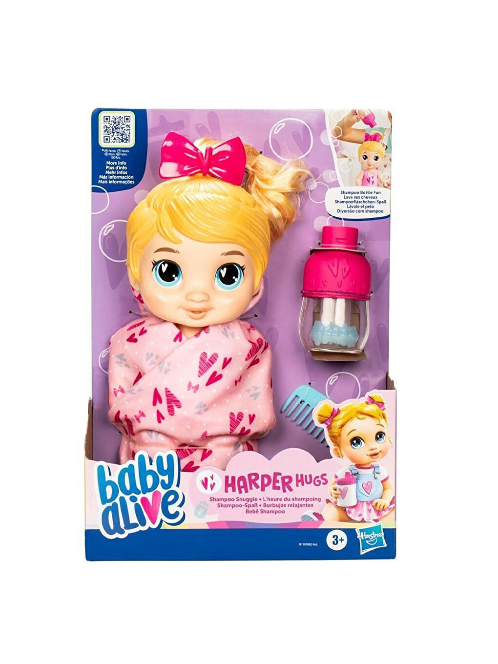 Baby Alive Renksiz Bebeğimle Şampuan Eğlencesi Sarışın F9119