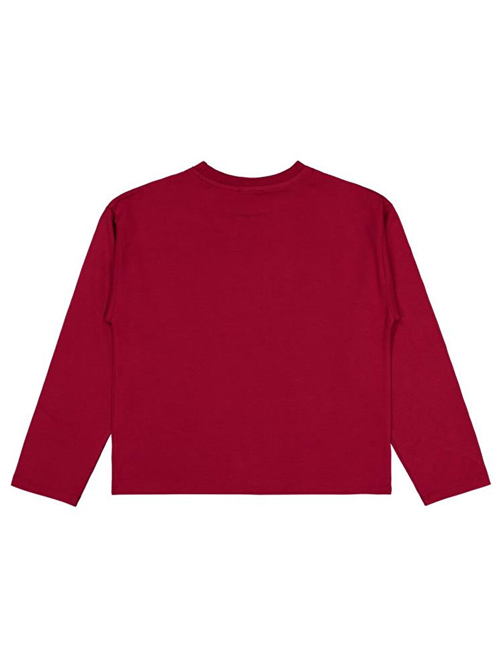 Bordo Girls Be Yourself Baskılı 10-13 Yaş Sweatshirt-1