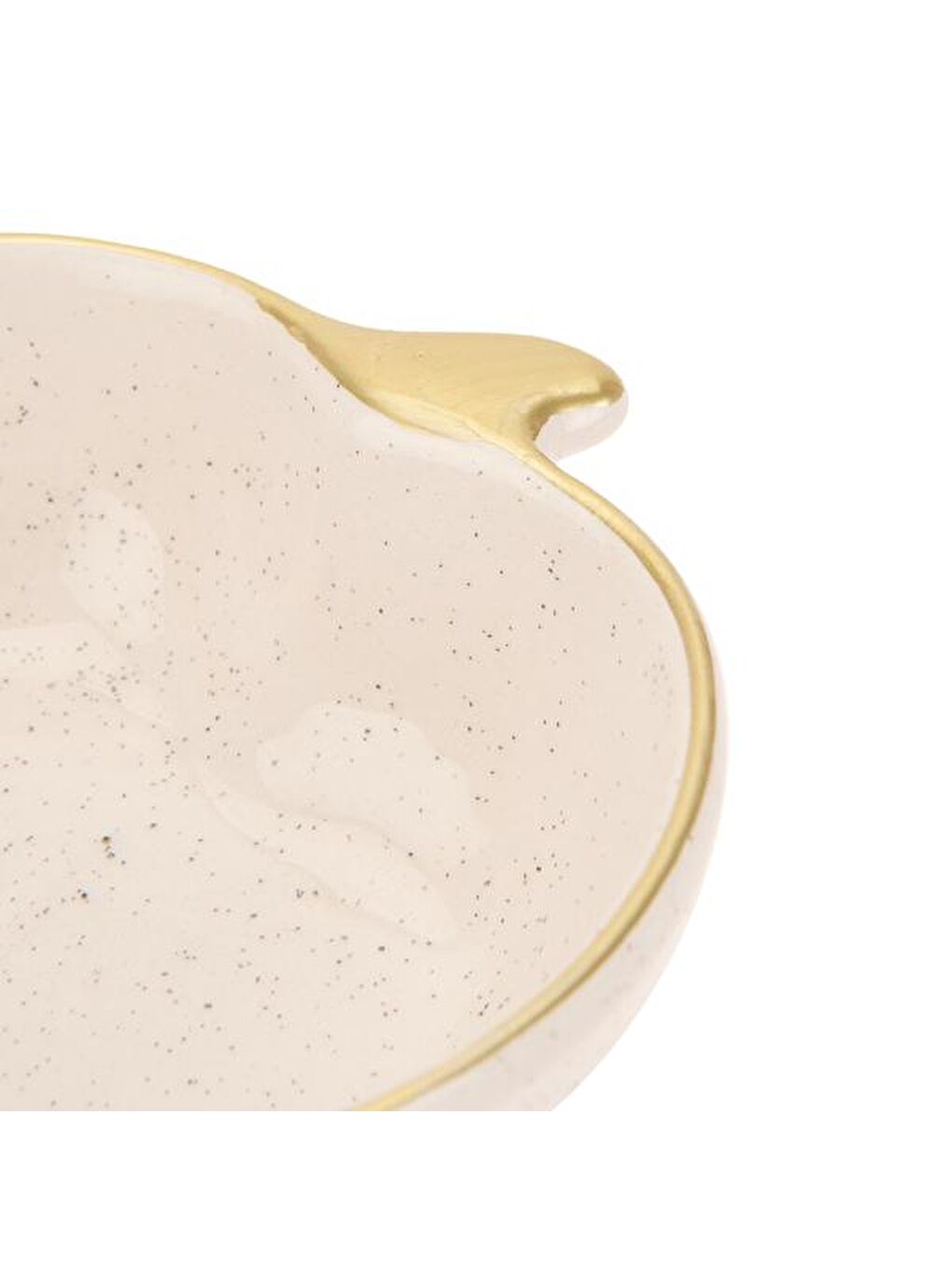 Ekru Seramik Elma Çerezlik - Krem - 10 cm-2