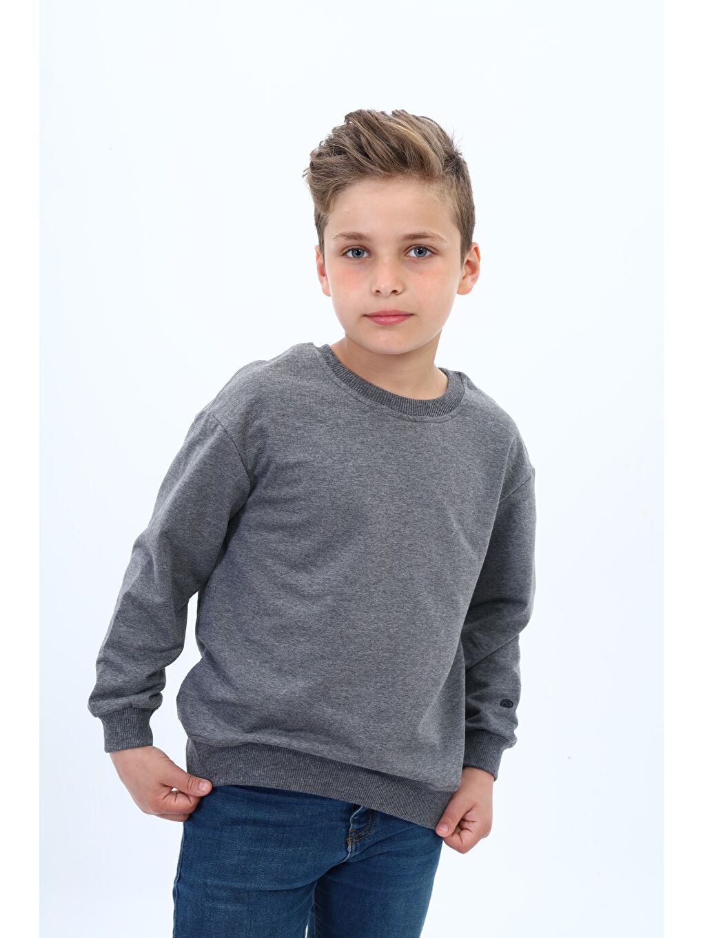 Antrasit Erkek Çocuk Baskılı Sweatshirt