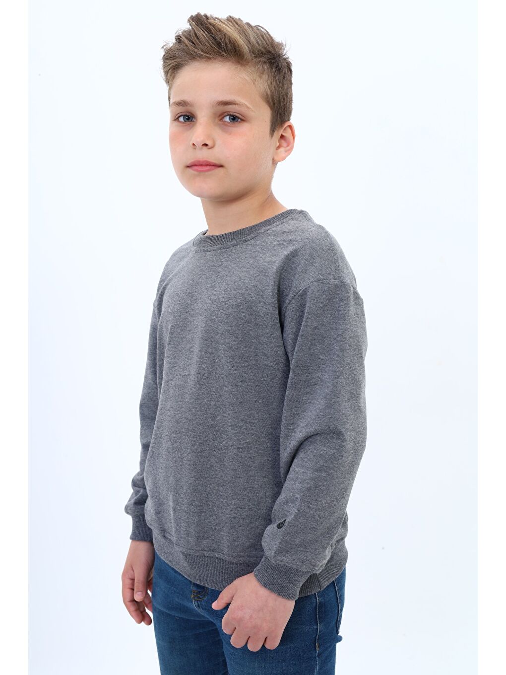 Antrasit Erkek Çocuk Baskılı Sweatshirt-2