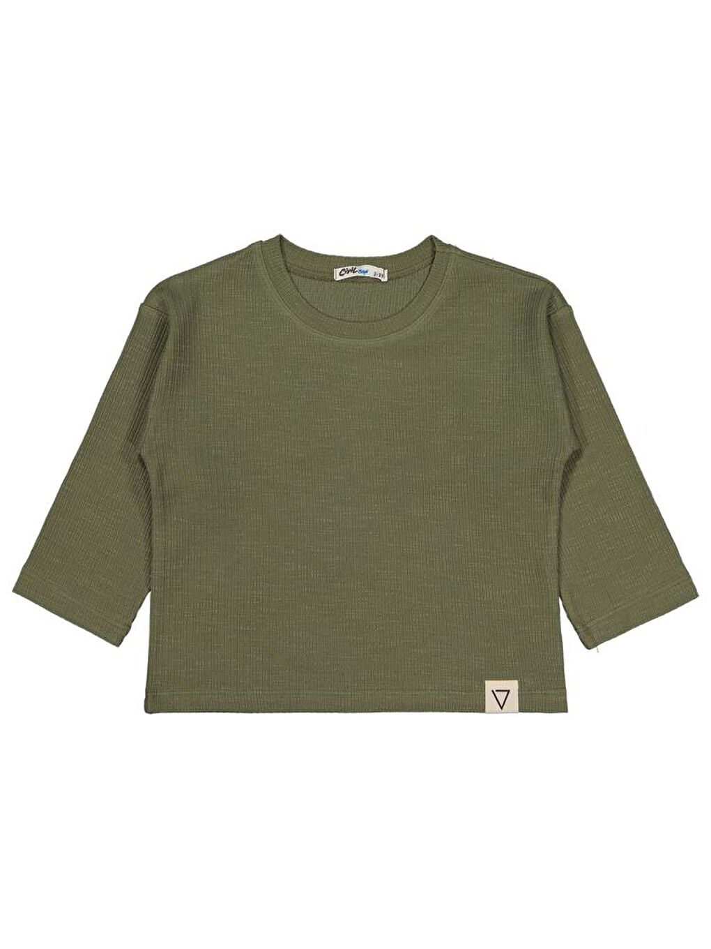 Boys Jakarlı Basic 2-5 Yaş Sweatshirt - Haki 2-3 Yaş