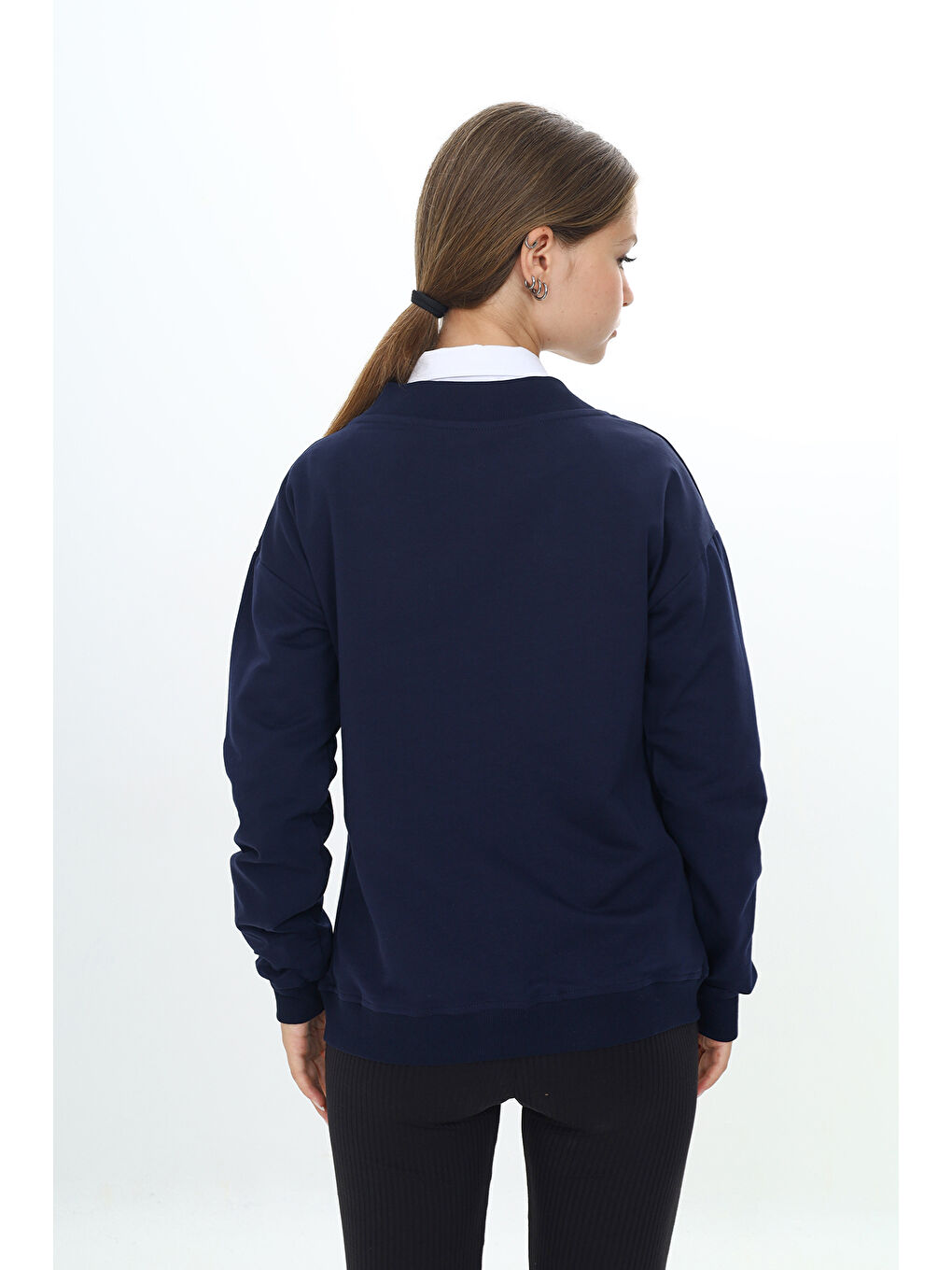 Lacivert Kız Çocuk Okul Hırka-3