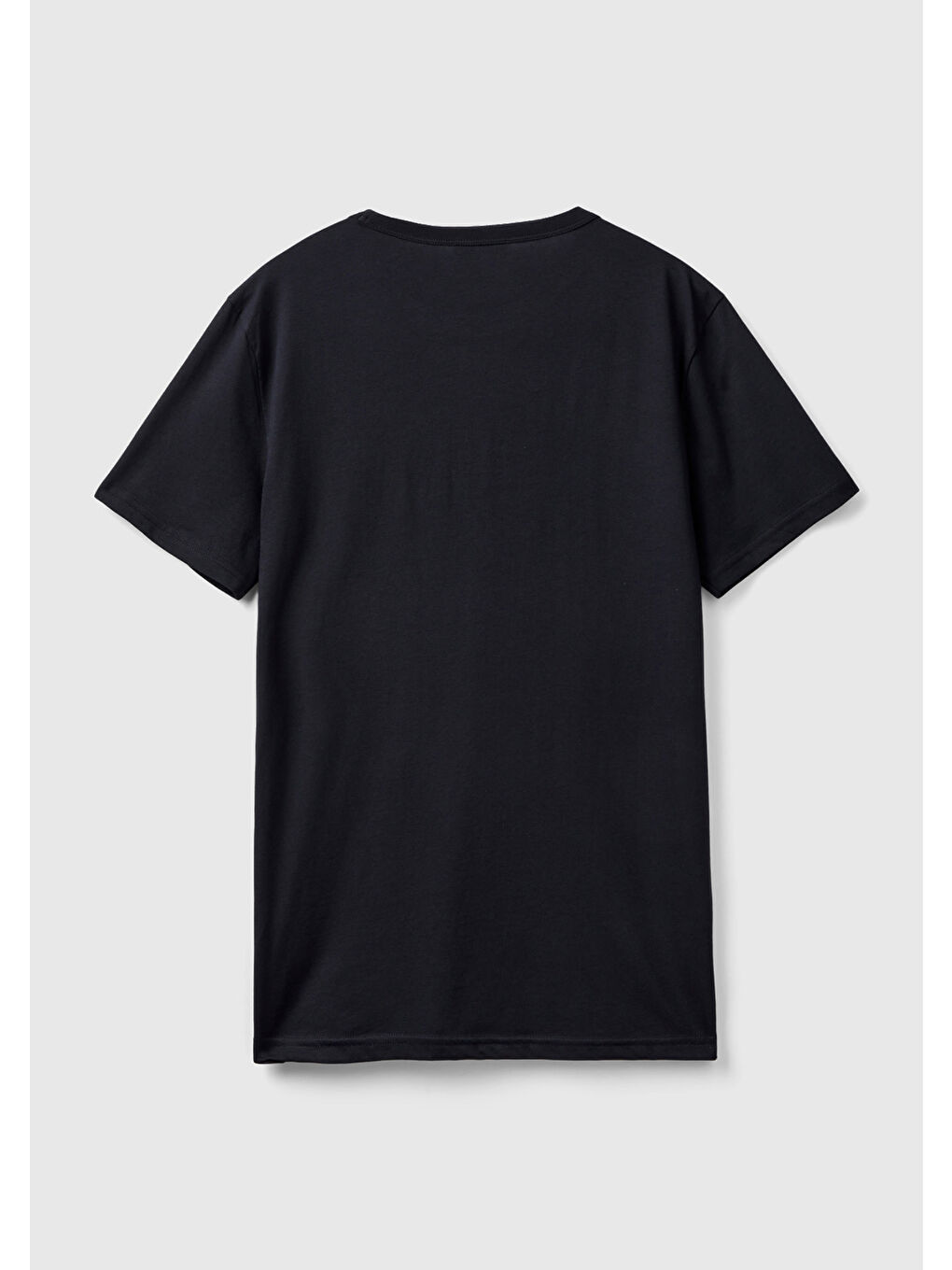 Erkek Siyah Logo Baskılı Organik Pamuklu Tişört-3