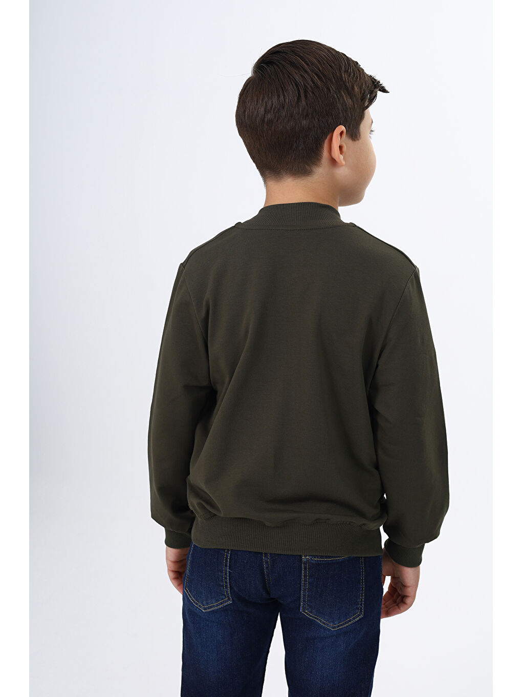 Haki Erkek Çocuk Baskılı Hırka-3