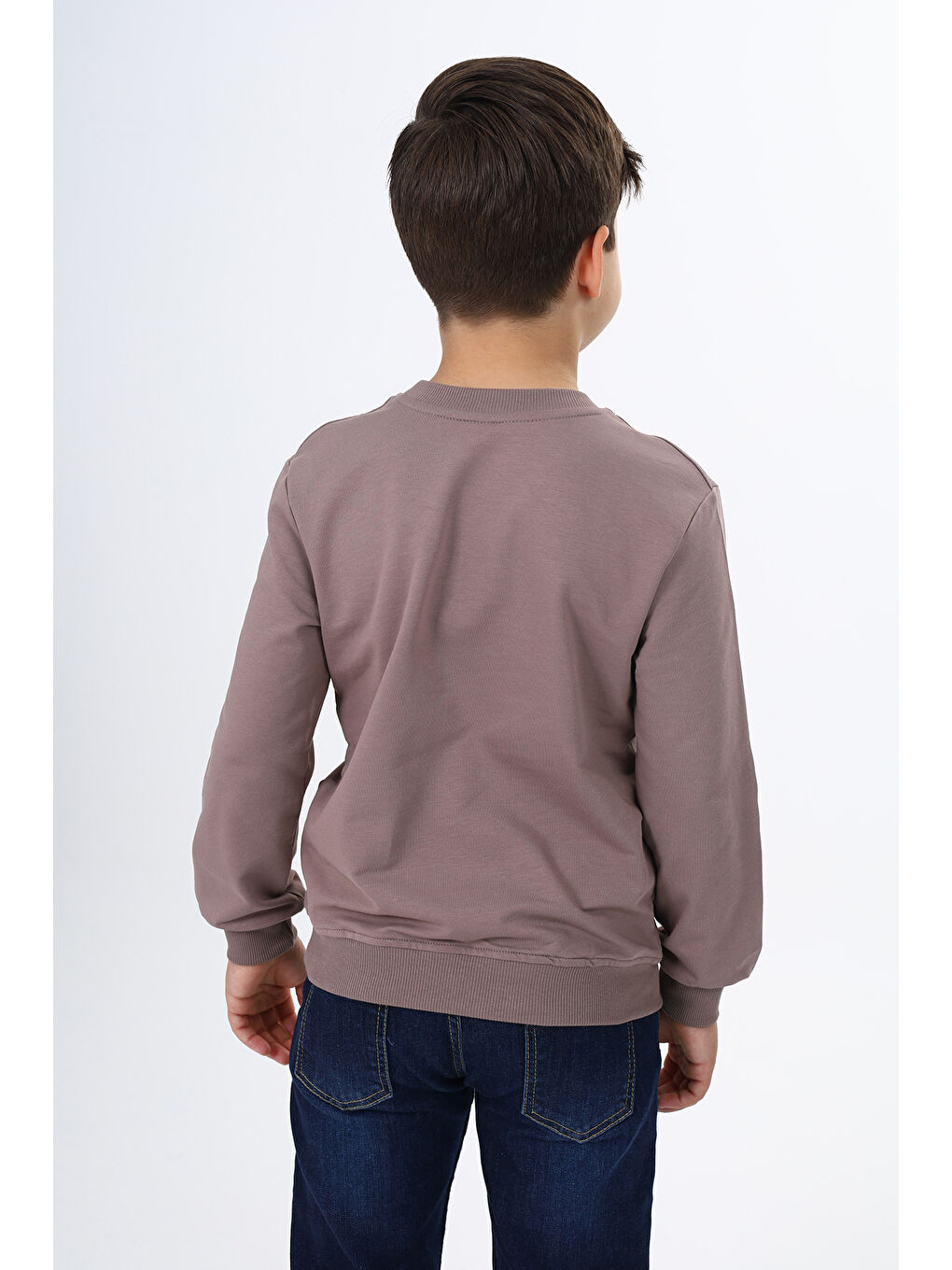 Kahverengi Erkek Çocuk Baskılı Sweatshirt-5