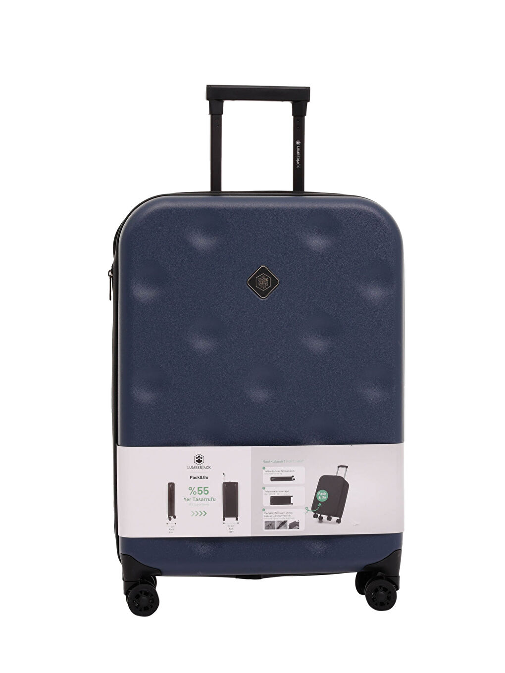 Katlanabilir Valiz -O 4FX Lacivert Unisex Orta Boy Valiz