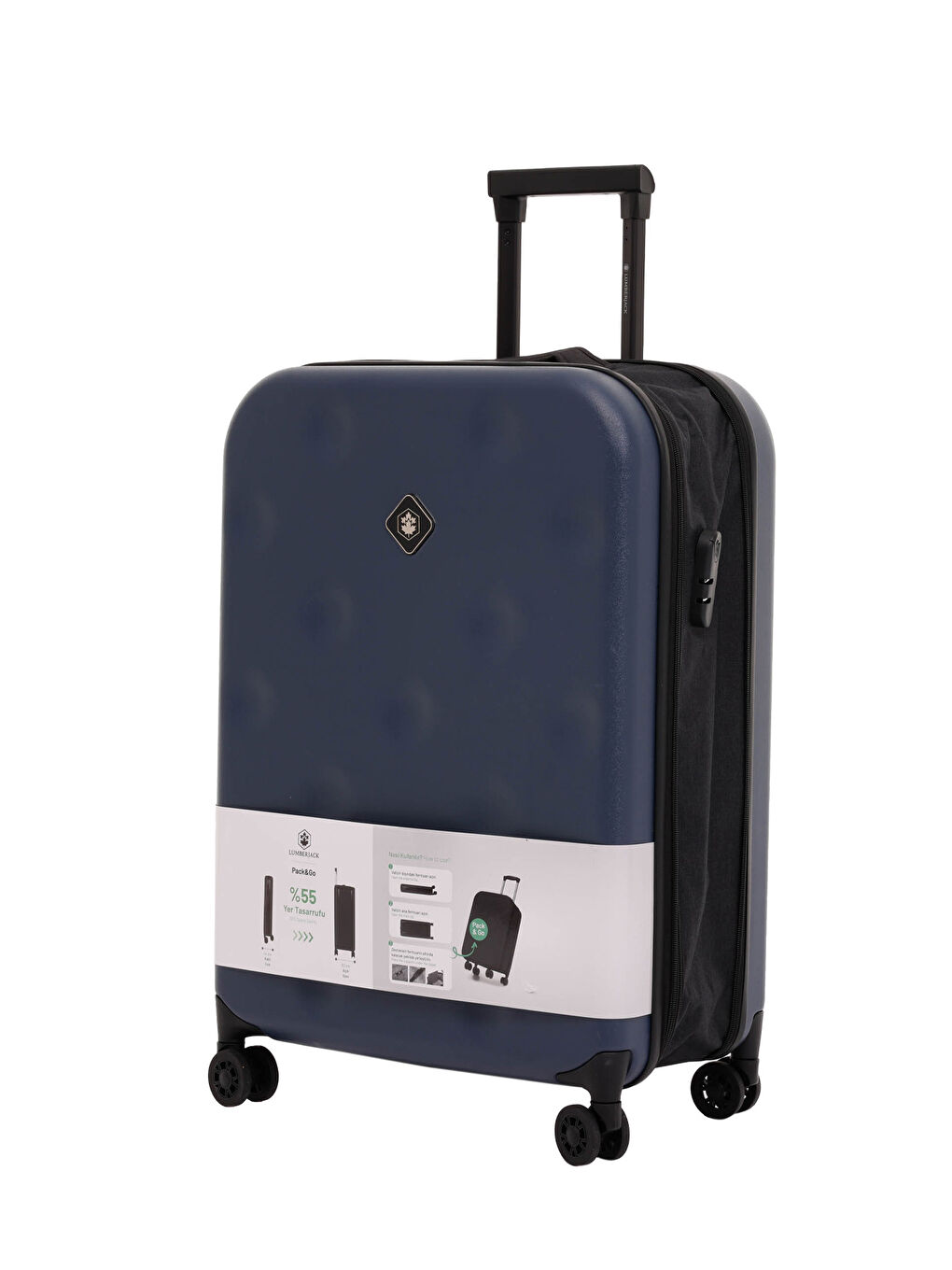 Katlanabilir Valiz -O 4FX Lacivert Unisex Orta Boy Valiz-2