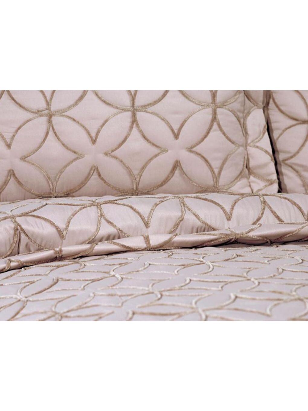 Parolin Çift Kişilik Kapitoneli Yatak Örtüsü Bej-1