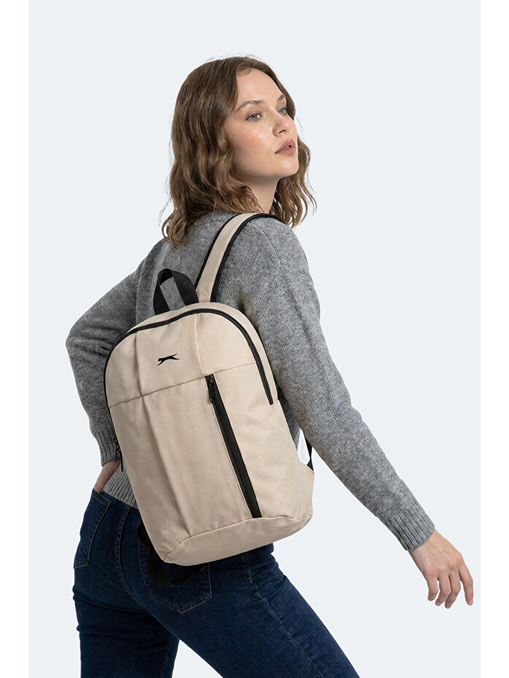 Glow Unisex Bej Sırt Çantası-1