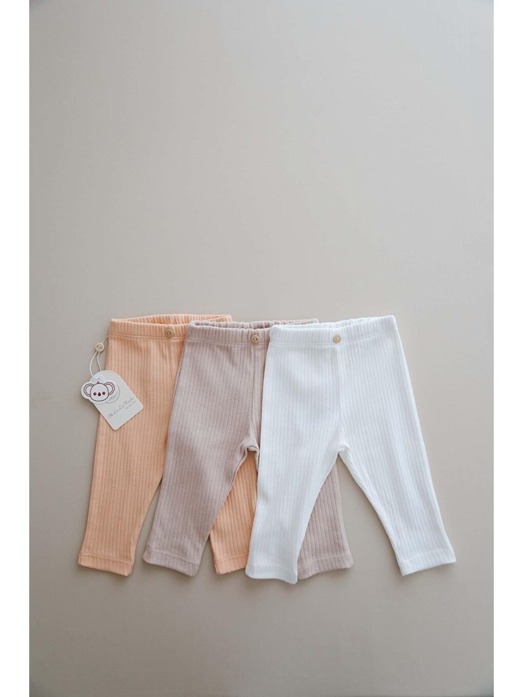 Beyaz 3Lü Bebek Fitilli Tayt Model 1