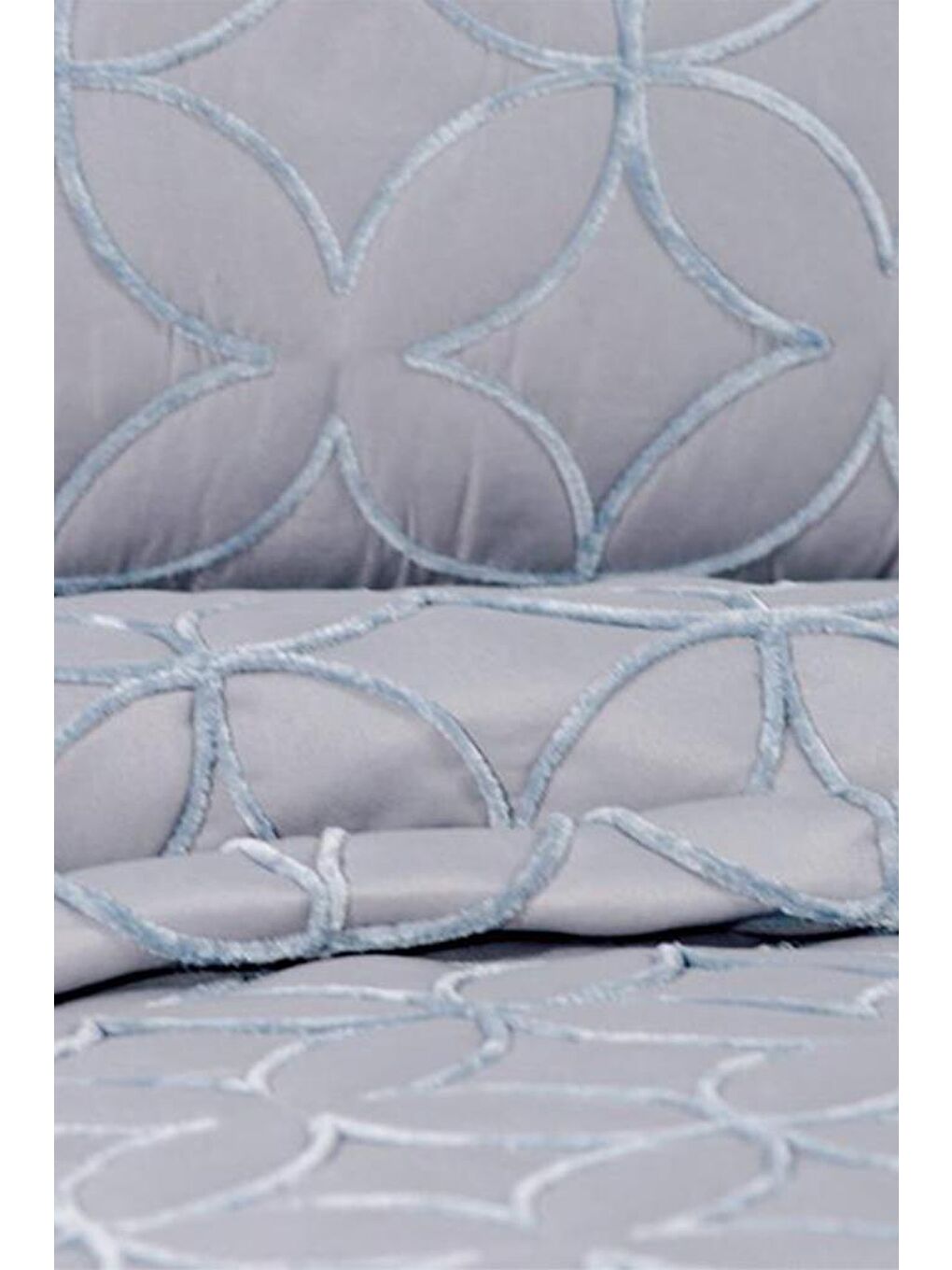 Parolin Çift Kişilik Kapitoneli Yatak Örtüsü Gri-3