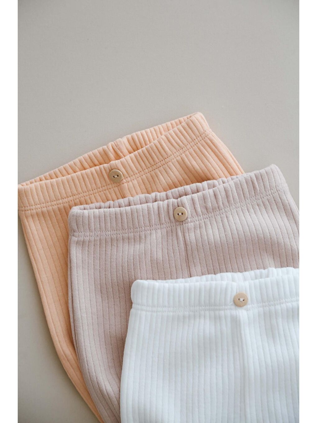 Beyaz 3Lü Bebek Fitilli Tayt Model 1-4