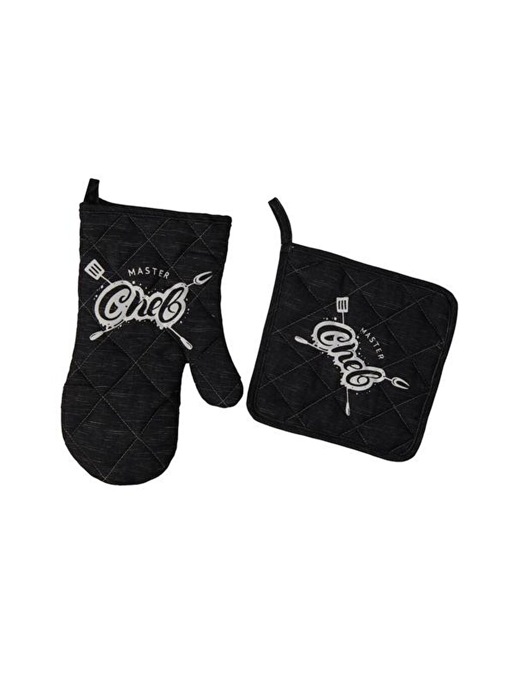 Karışık Master Chef V.1 Mutfak Eldiveni Ve Tutaç Seti - 17x30 cm + 20x20 cm