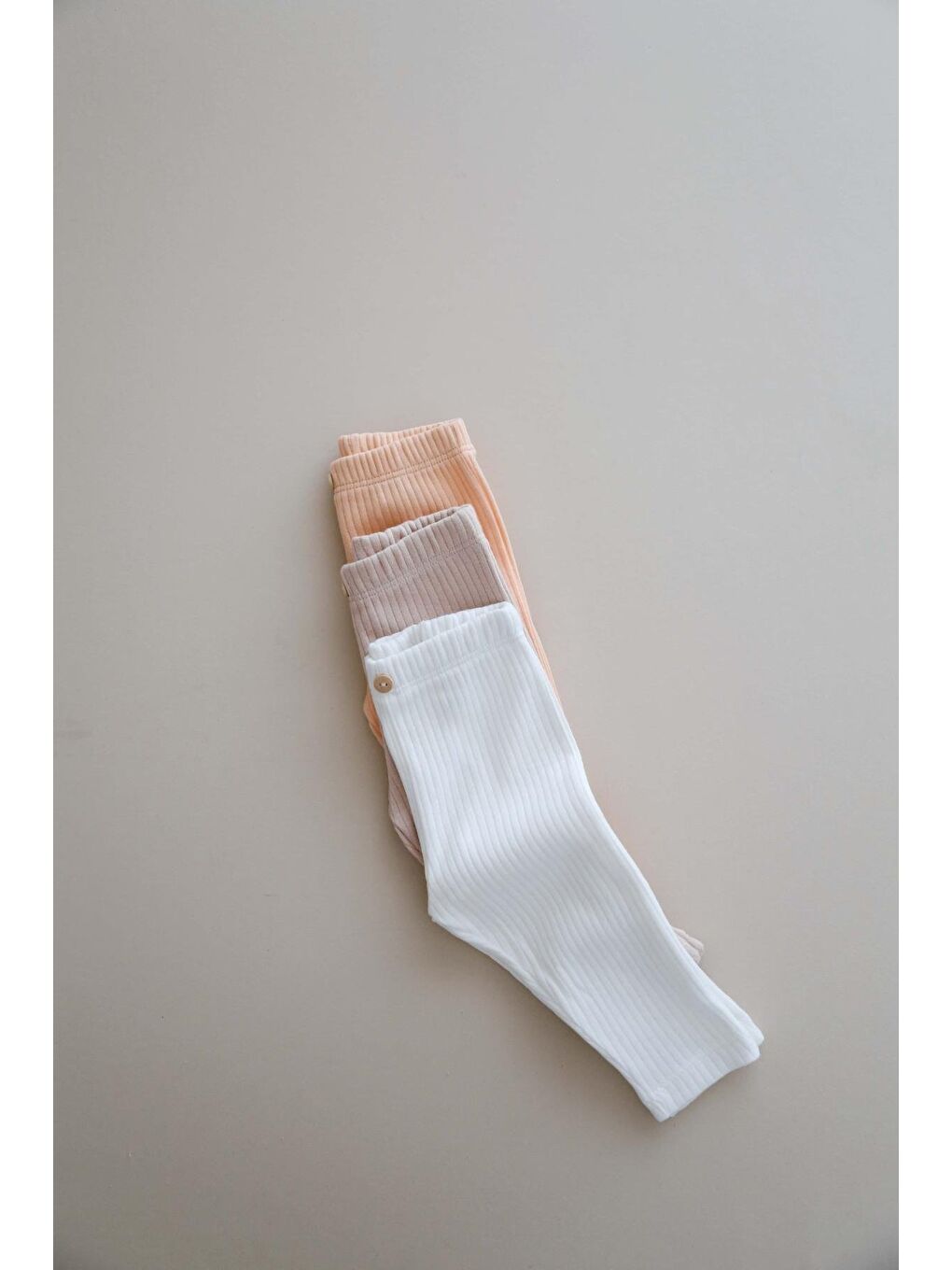 Beyaz 3Lü Bebek Fitilli Tayt Model 1-5