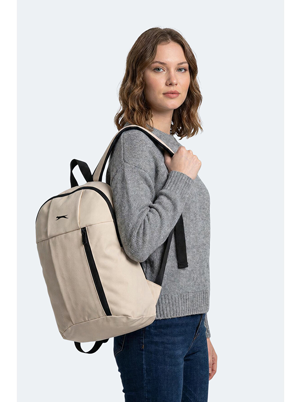 Glow Unisex Bej Sırt Çantası-5