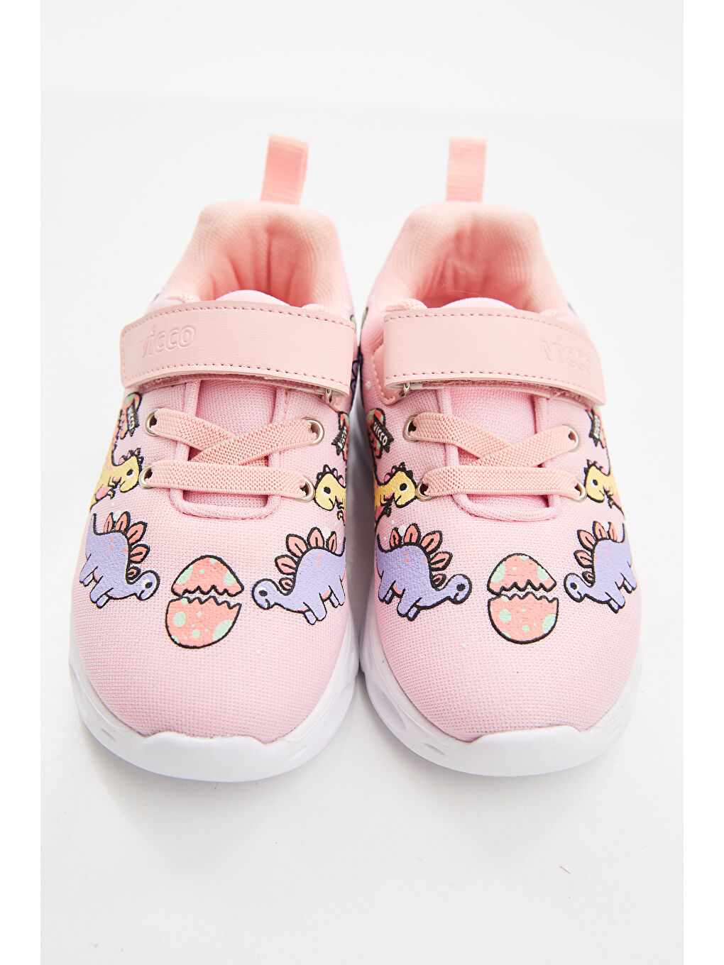 Pembe Dino Işıklı Kız Okul Öncesi Pudra Spor Ayakkabı-3