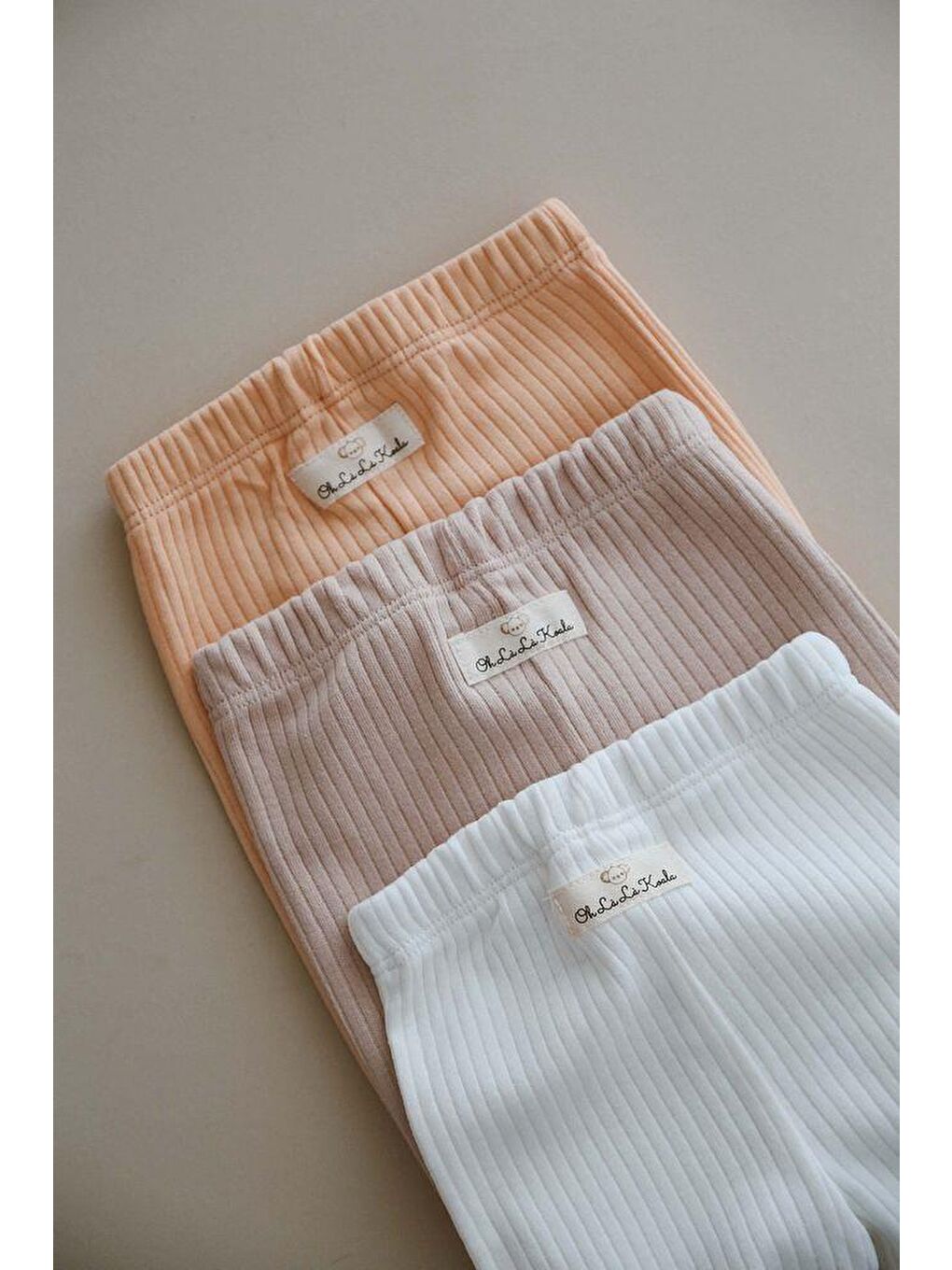 Beyaz 3Lü Bebek Fitilli Tayt Model 1-10