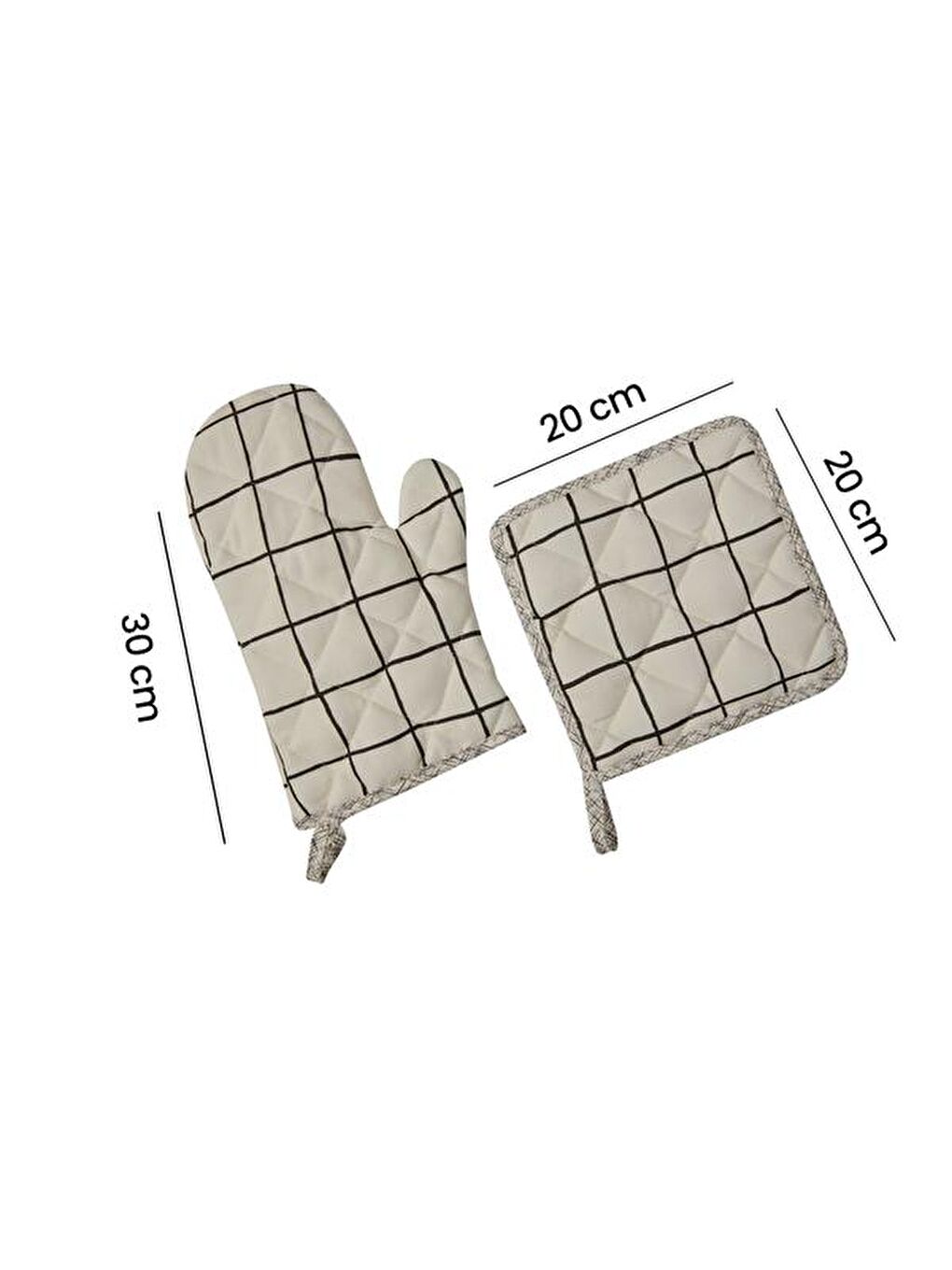 Karışık Terrazzo Mutfak Eldiveni Ve Tutaç Seti - 20x20 cm + 17x30 cm-4