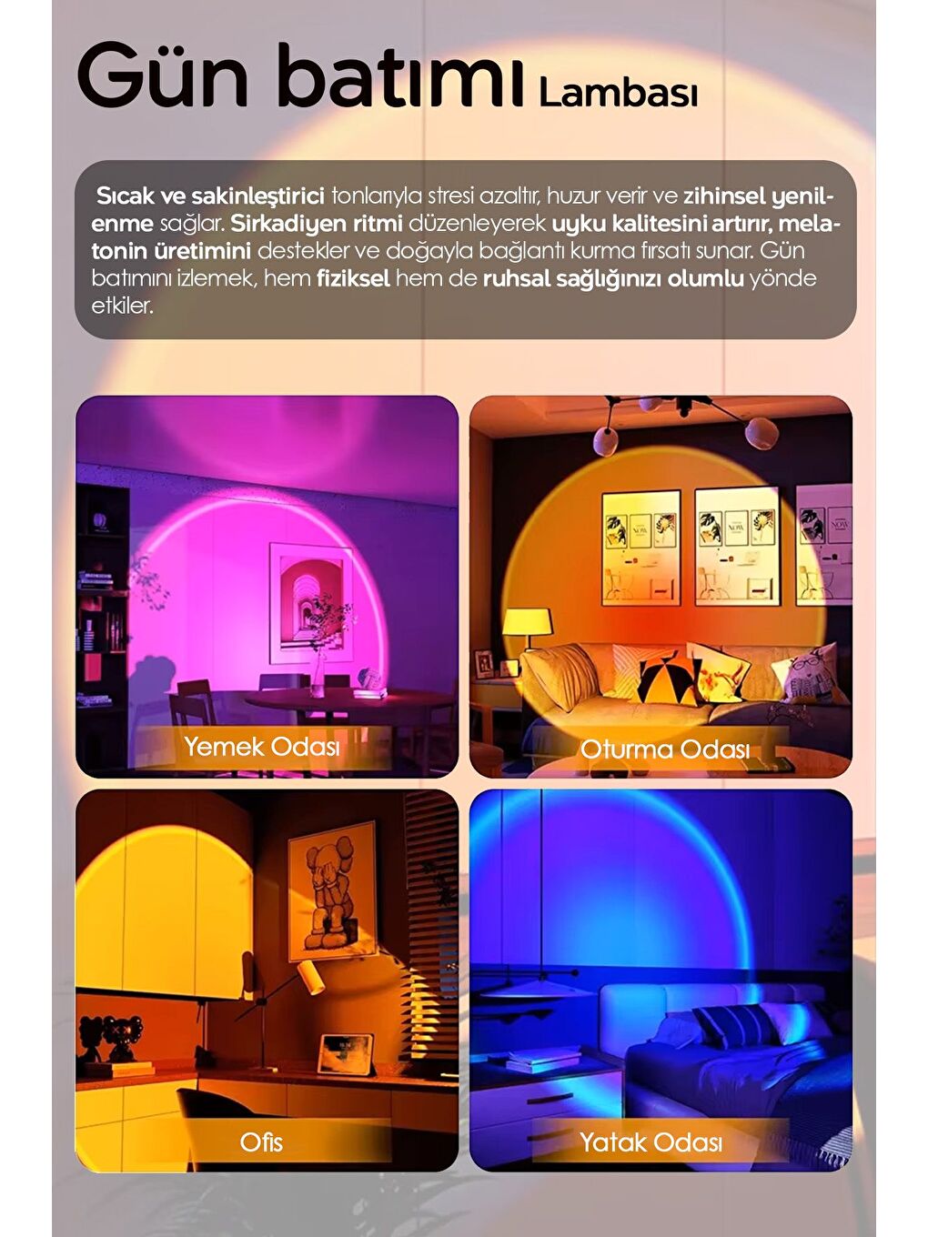 Siyah Kumandalı Batımı Lamba Fotoğraf Çekimi USB LED Işık Gece Masa Lambası Dekoratif Işık 16 Renk-1