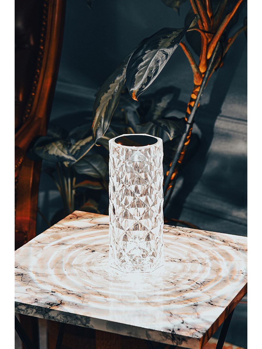 Renksiz Kristal Kumandalı Dokunmatik Masa Lambası Silindir Renk Değiştiren Usb Şarjlı Led Masa Lambası-1