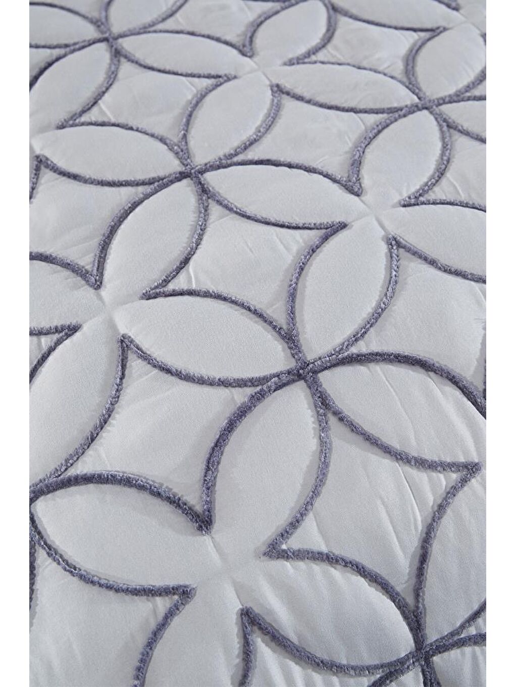 Parolin Tek Kişilik Kapitoneli Yatak Örtüsü Gri-5