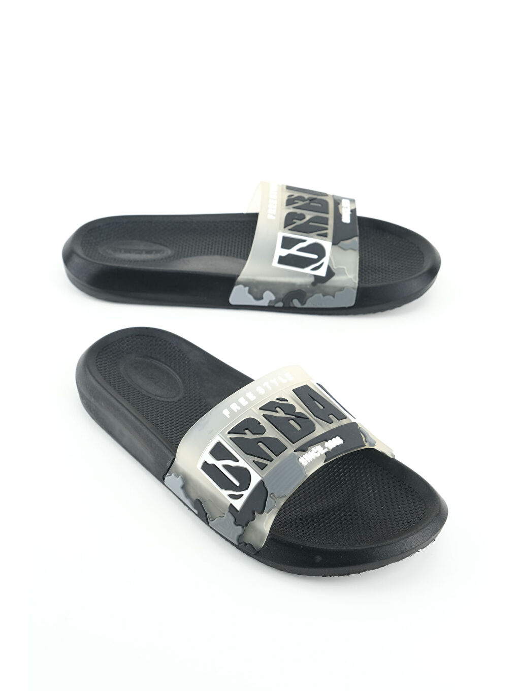 Siyah Erkek Yazlık PU Islak Zemine Uygun Ev Banyo Bahçe Havuz Terlik