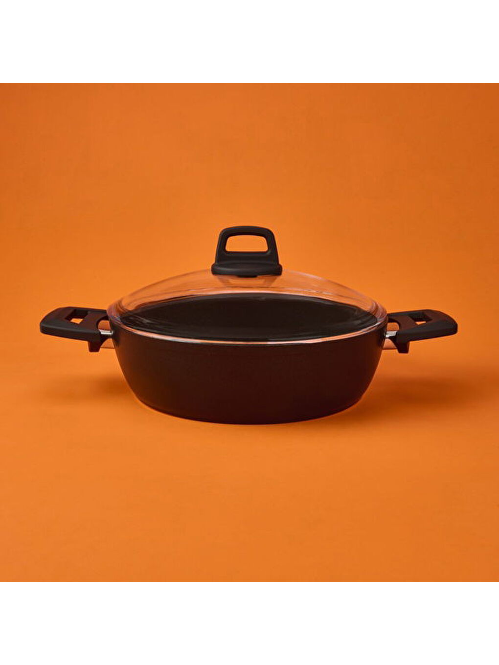 Milas Basık Tencere - Siyah - 26 cm