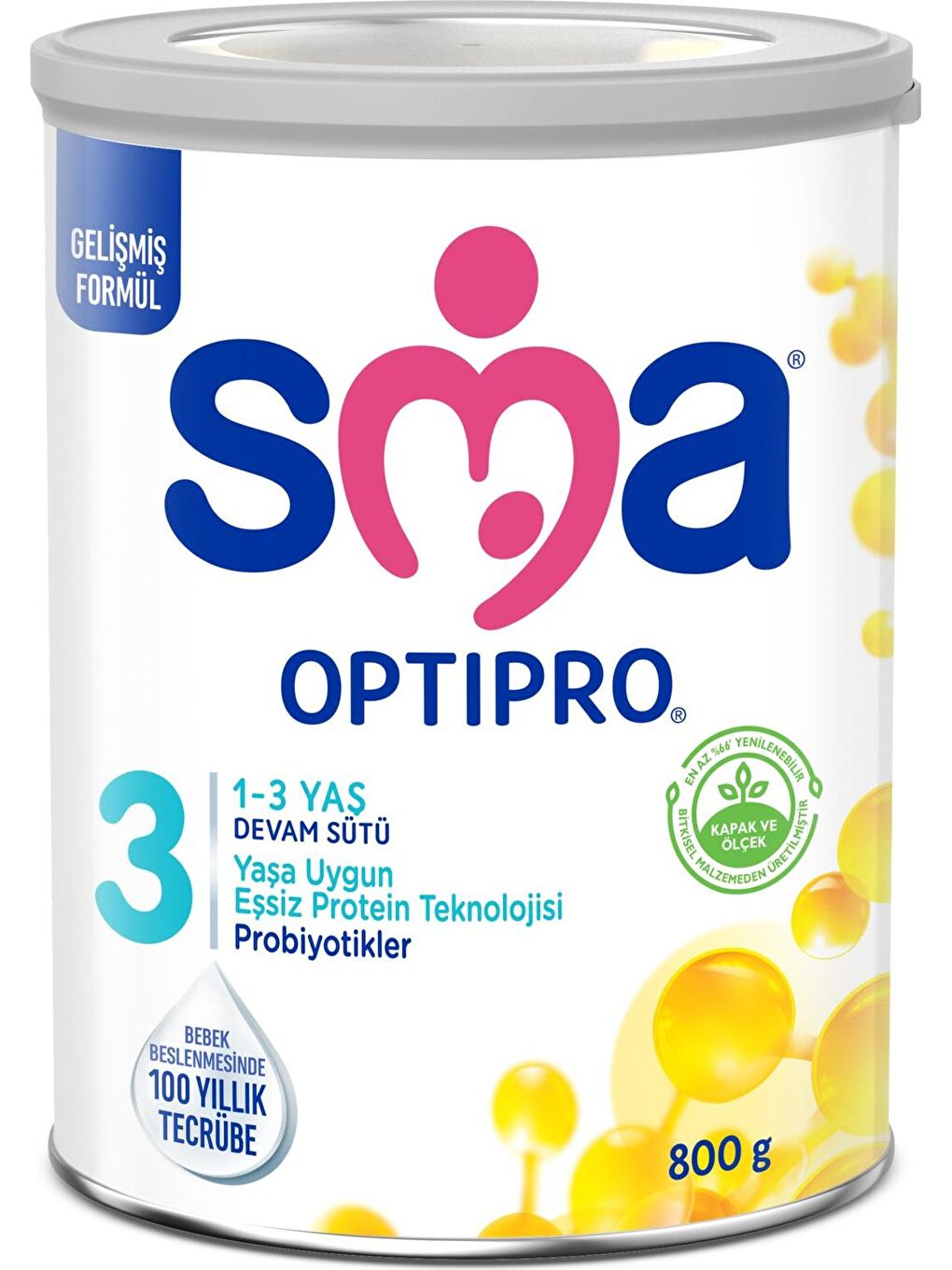 SMA Renksiz 3 Optipro Probiyotik Devam Sütü 800 gr