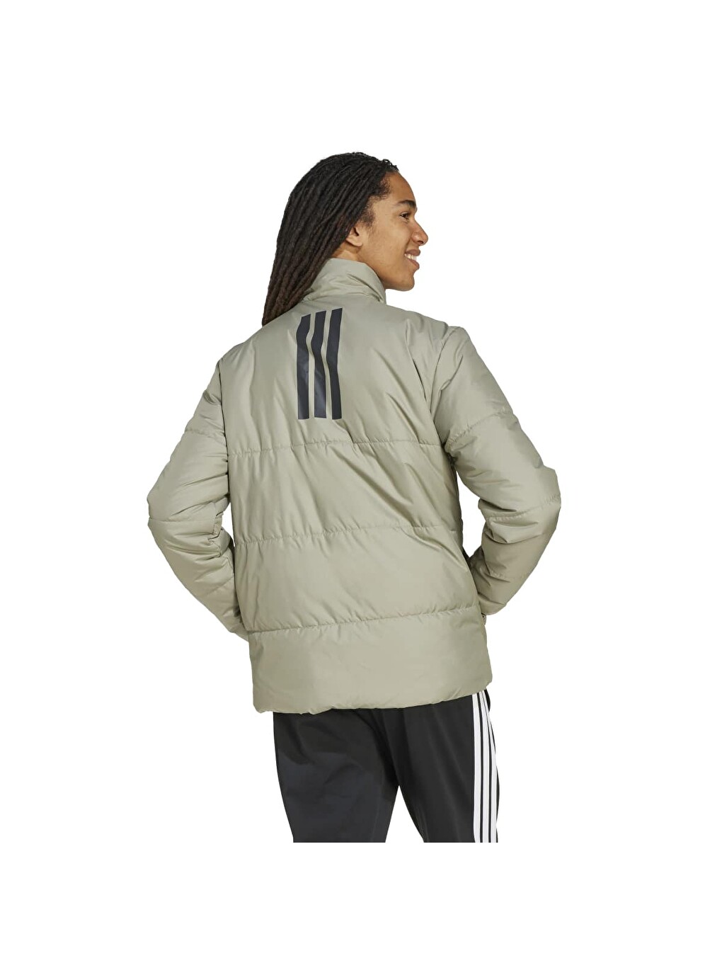Basic 3 Stripes Insulated Climawarm Erkek Bej Dik Yaka Mont-1