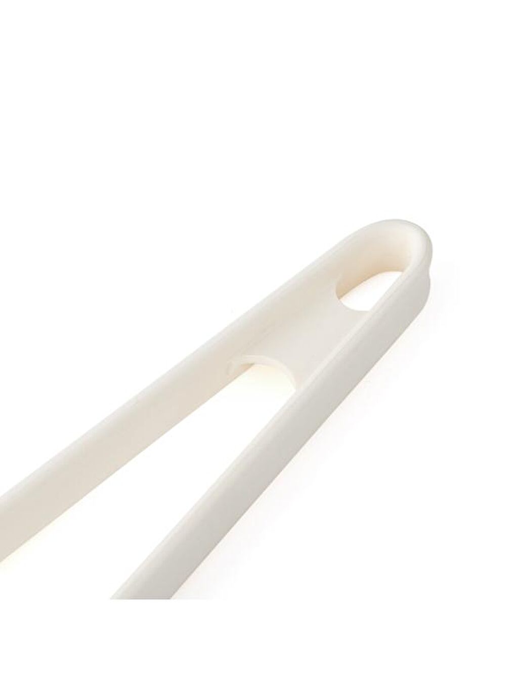 Bambu Saplı Silikon Maşa - 10 cm - Beyaz / Kahverengi-2