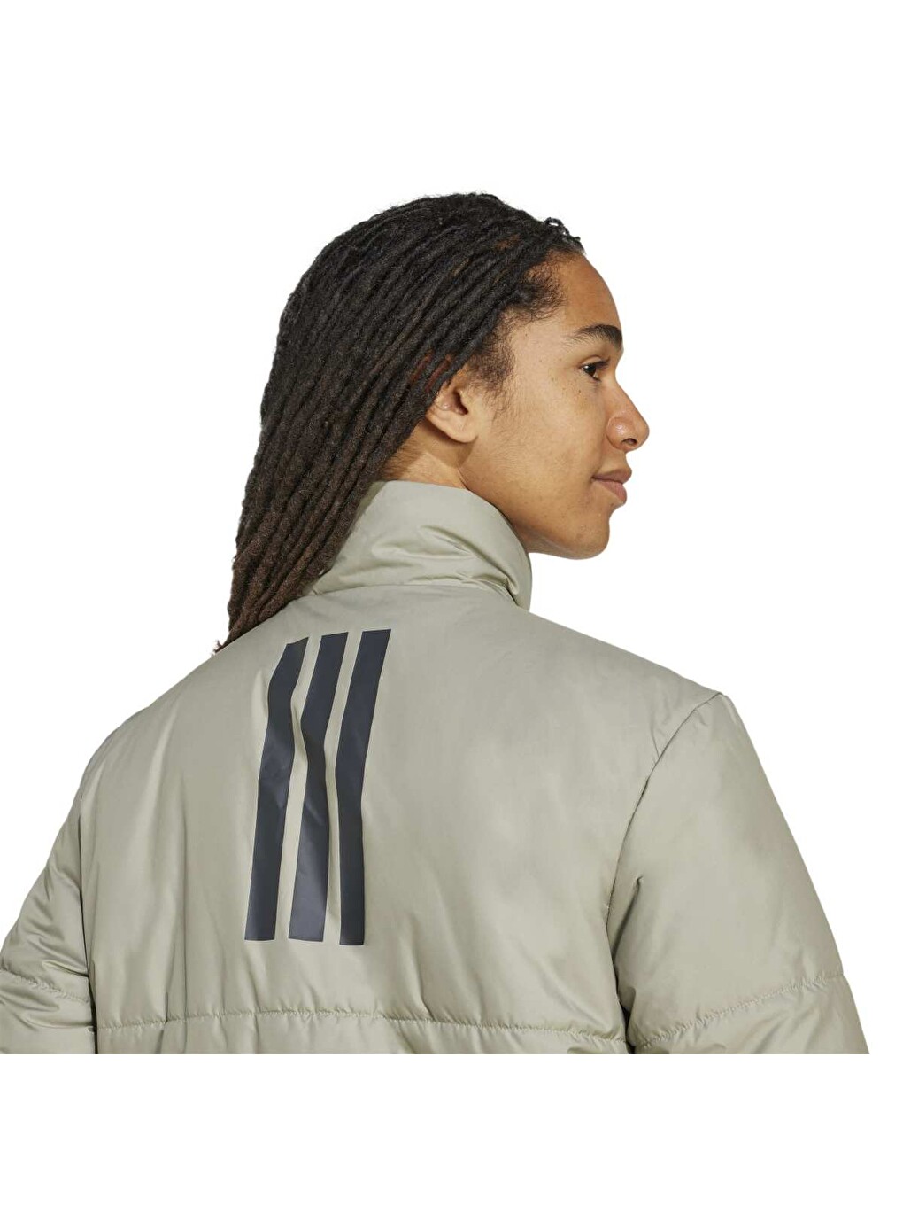 Basic 3 Stripes Insulated Climawarm Erkek Bej Dik Yaka Mont-4