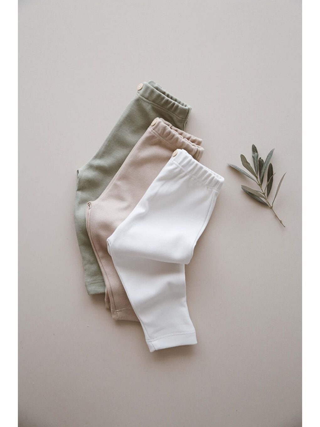 Bej 3Lü Penye Bebek Tayt Model 3-2