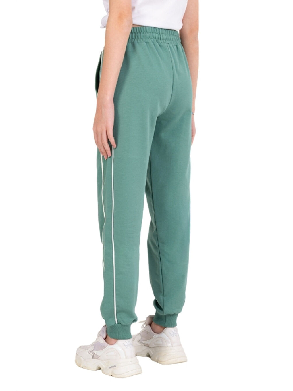 Turkuaz Kız Çocuk Eşofman Alt 2 İplik-Yanları Çift Biyeli ve Cepli 8-16 Yaş 12400-1