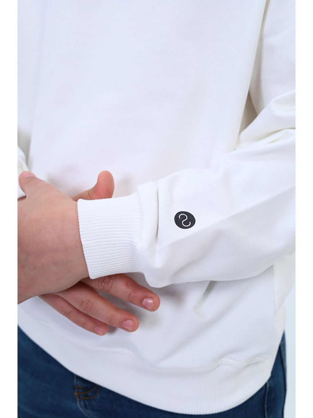 Ekru Erkek Çocuk Baskılı Sweatshirt-2
