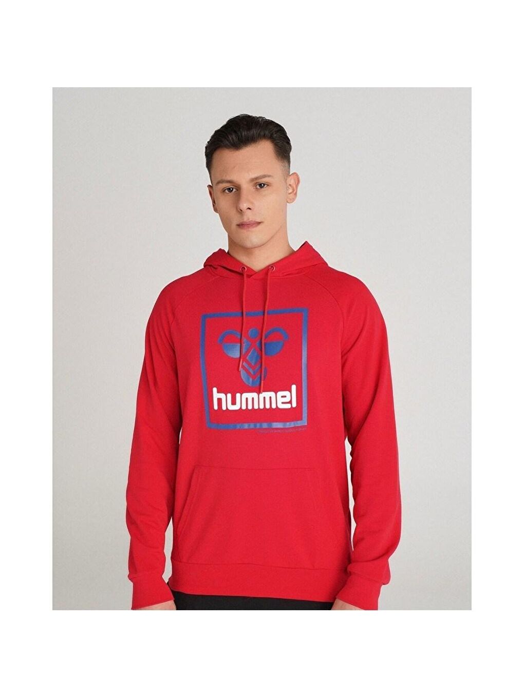 Hummel Kırmızı T Isam 2 0 Erkek Kırmızı Baskılı Kapüşonlu Sweatshirt