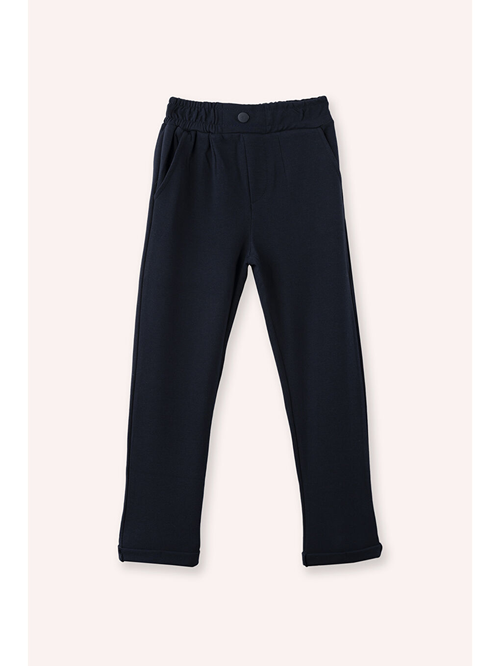 Lacivert Erkek Çocuk Örme pantolon Bej
