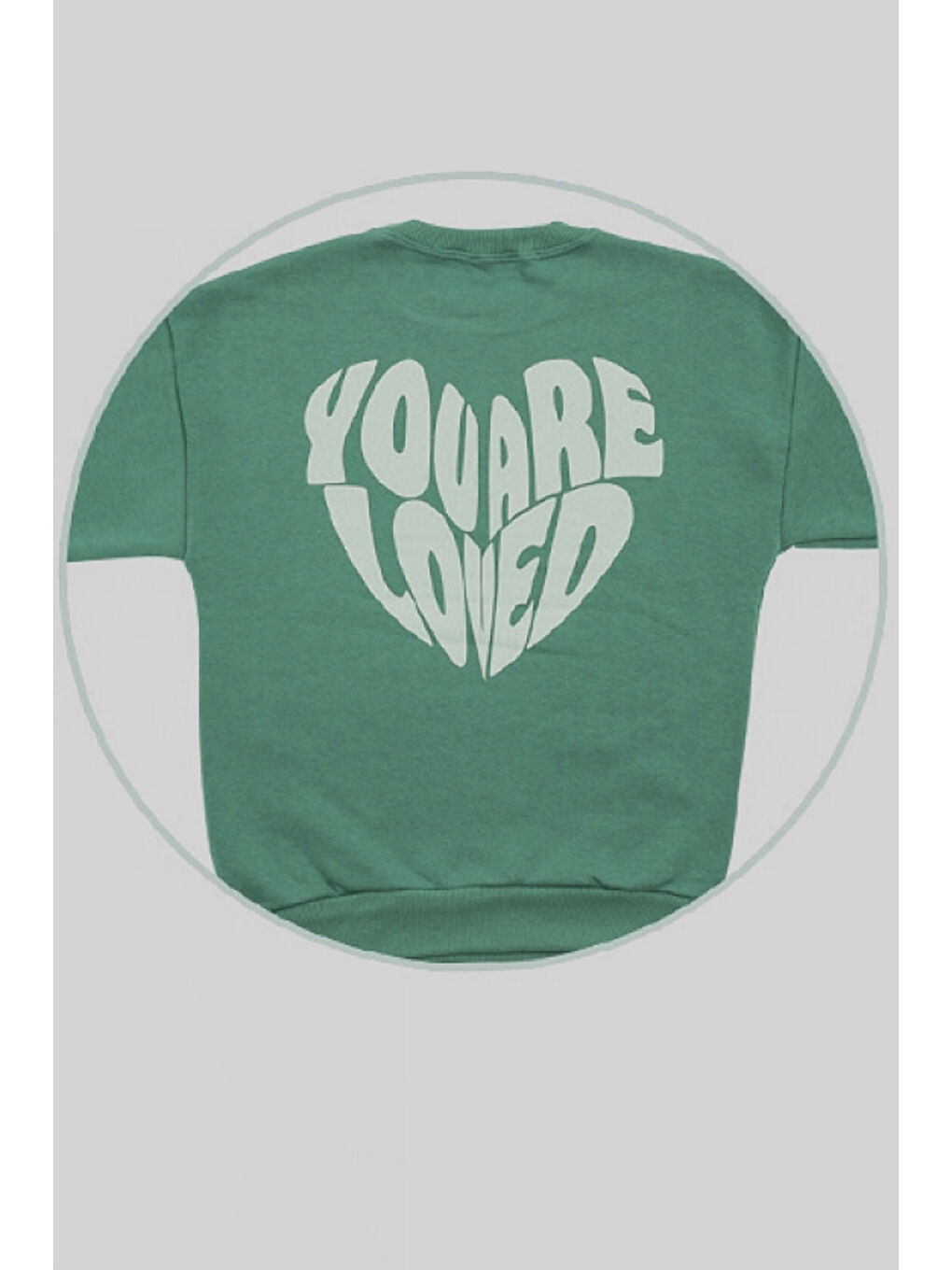 Turkuaz Kız Çocuk 3 İplik Şardonlu-Arkası Baskılı Sweatshirt 12-16 Yaş 12396-1