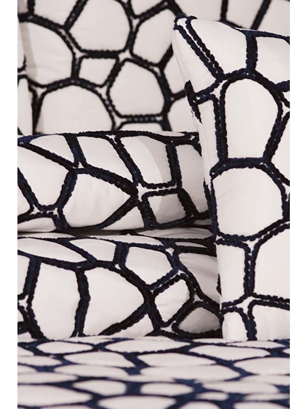 Karışık Stone 4 Parça Yatak Örtüsü 240x260 Beyaz Lacivert-1