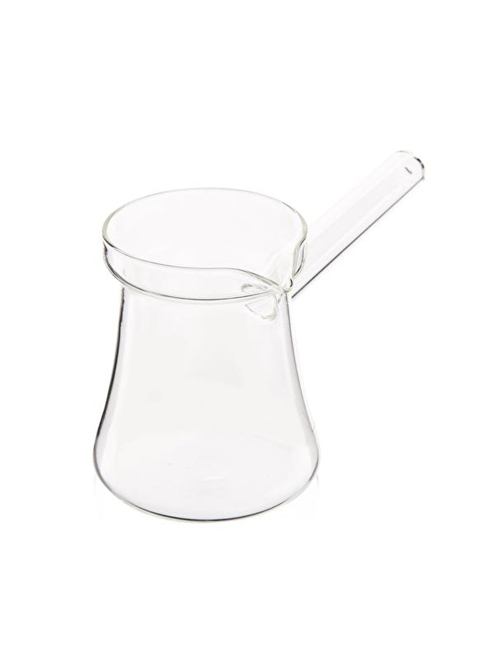 Renksiz Düz Borosilikat Cam Cezve - Şeffaf - 400 ml-2