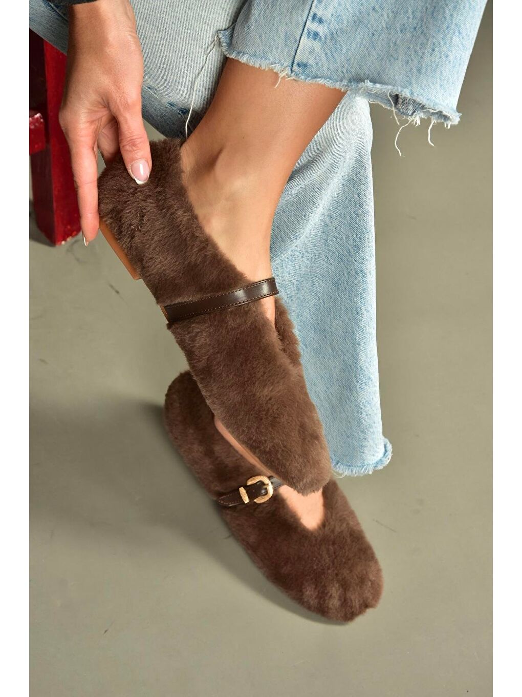 Kahverengi Kadın Kışlık Babet V820105504-1