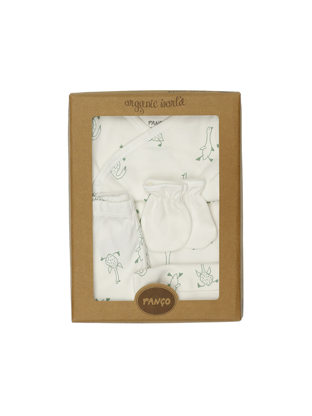 Ekru Erkek Çocuk Desenli 5'li Yenidoğan Set-3