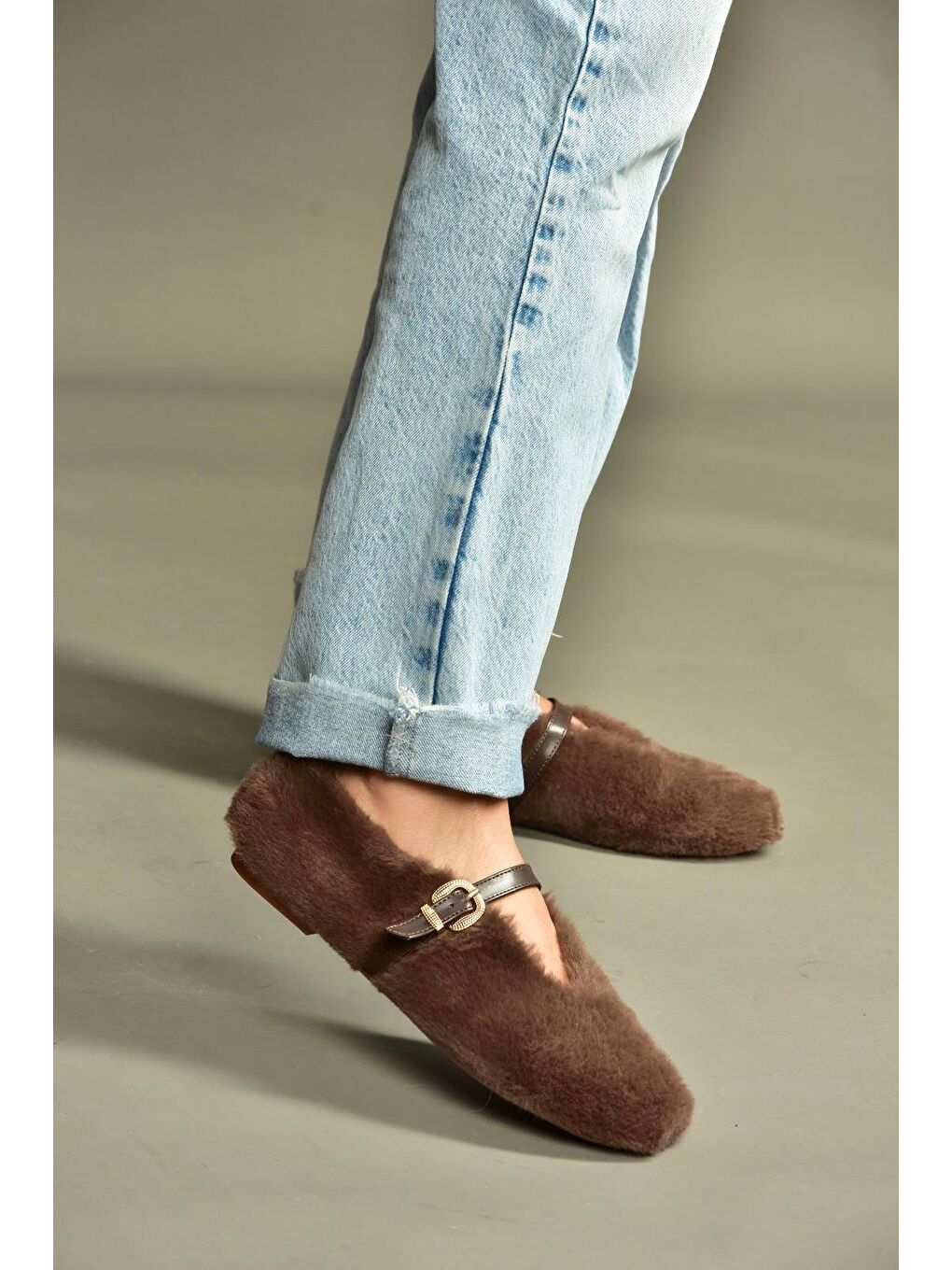 Kahverengi Kadın Kışlık Babet V820105504-3