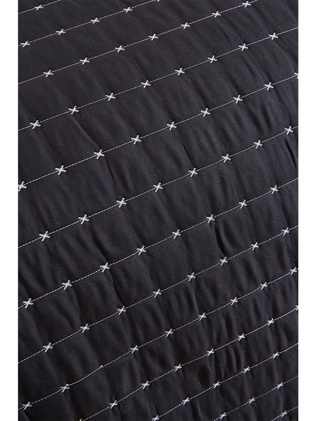 Dublin Tek Kişilik Kapitoneli Yatak Örtüsü Siyah-2