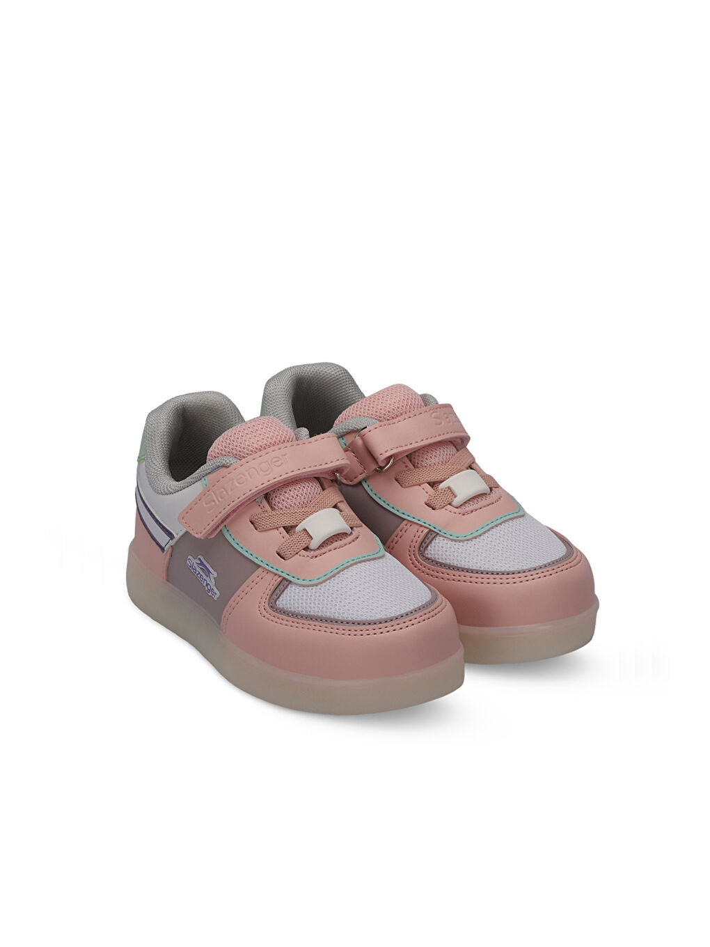 PERLE Kız Çocuk Cırt Cırtlı Beyaz / Pembe Sneaker