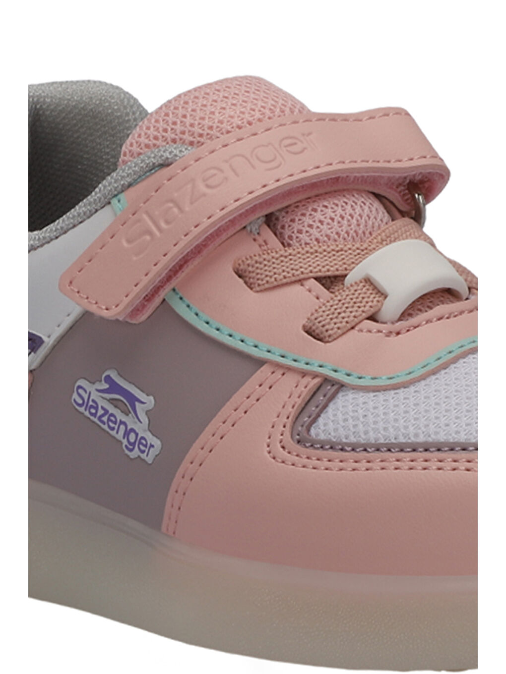 PERLE Kız Çocuk Cırt Cırtlı Beyaz / Pembe Sneaker-5