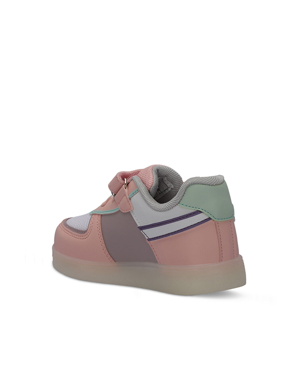 PERLE Kız Çocuk Cırt Cırtlı Beyaz / Pembe Sneaker-6
