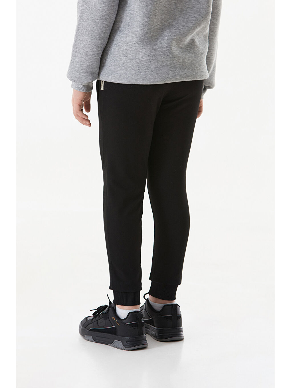 Siyah Beli Lastikli Cebi Armalı Jogger  Çocuk Erkek Jogger Eşofman Altı-2