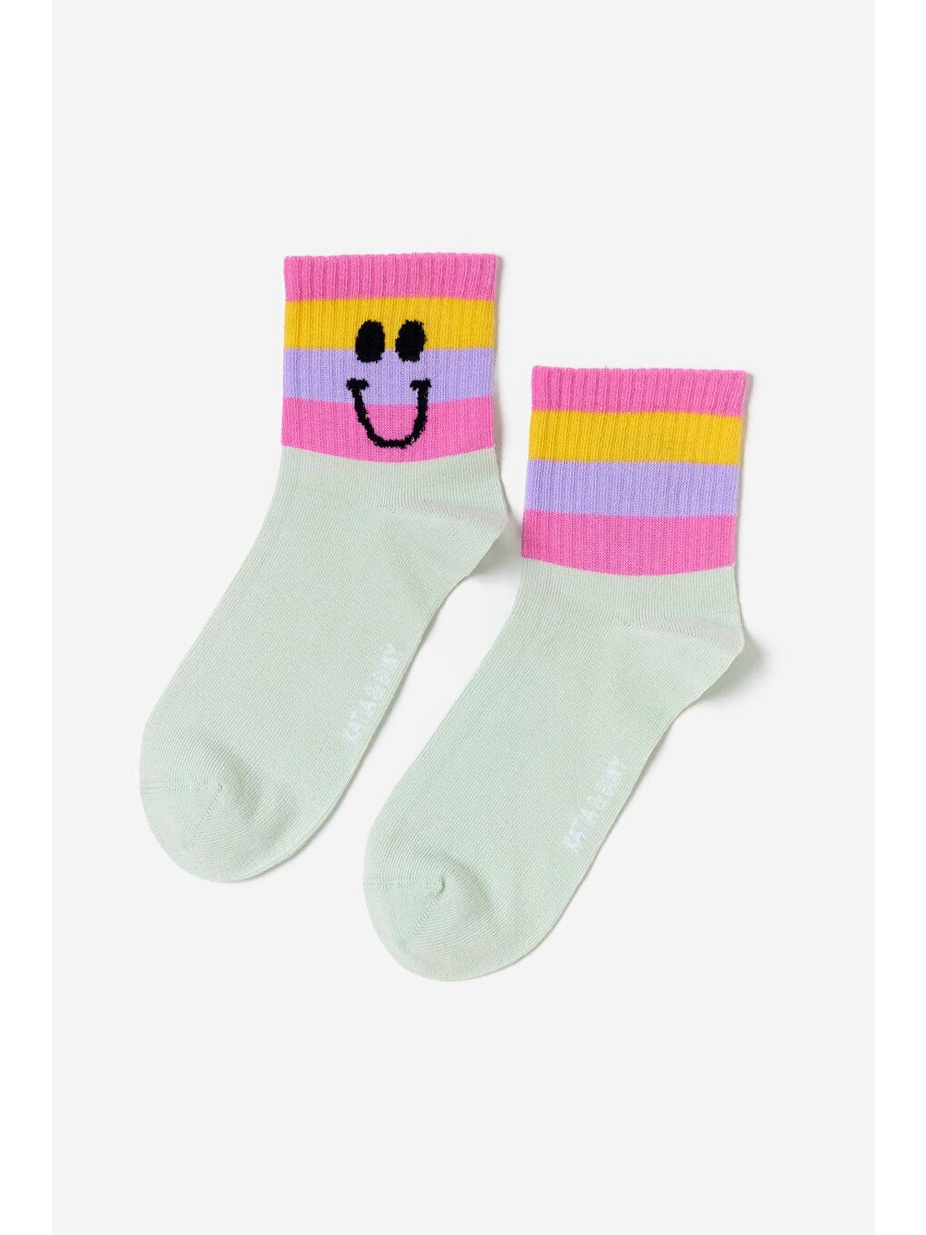 Karışık Çocuk Gülen Surat Detaylı 4'Lü Soket Çorap-4
