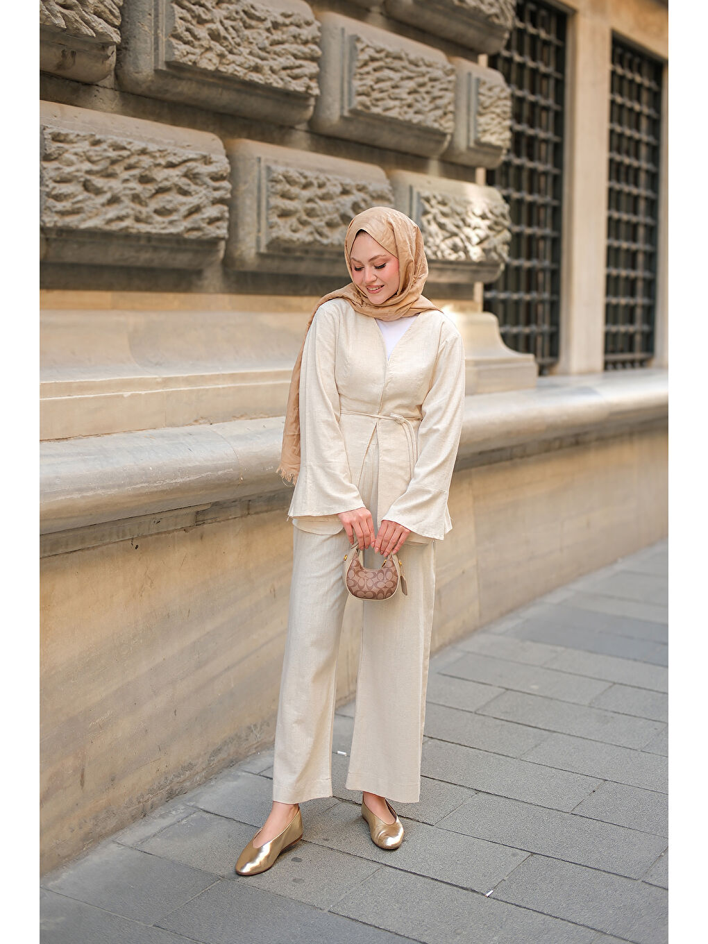 Ekru Kadın Bea Takım Krem-3